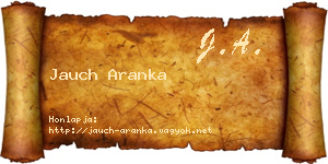 Jauch Aranka névjegykártya